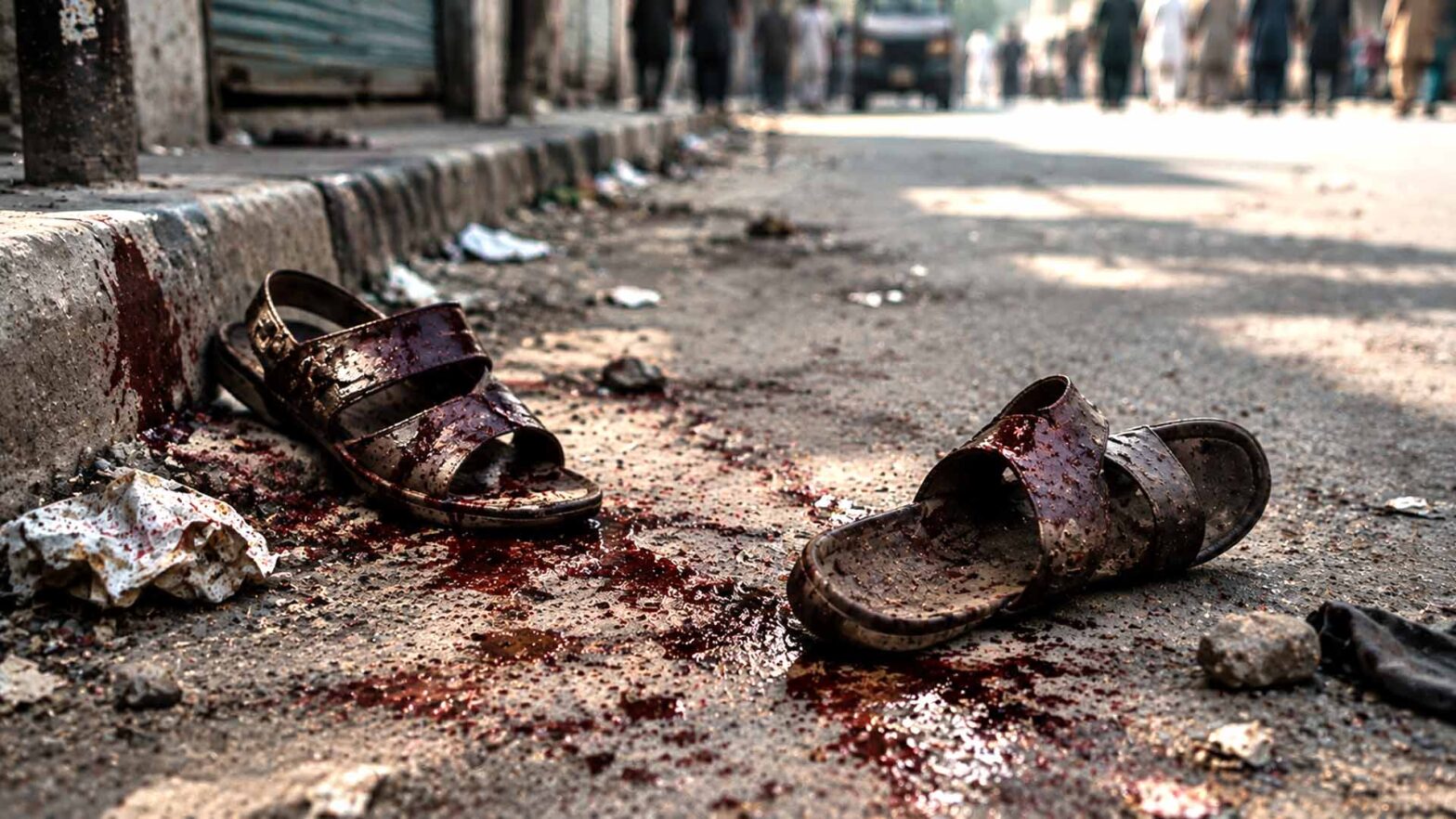 Polizei steht einer Menschenmenge bei einem Blasphemievorfall in Pakistan gegenüber – Symbolbild